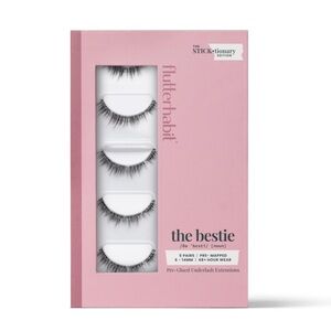 NIB FlutterHabit STICKtionary Bestie Self Adhesive Eyelashes Kit (5 Pairs)